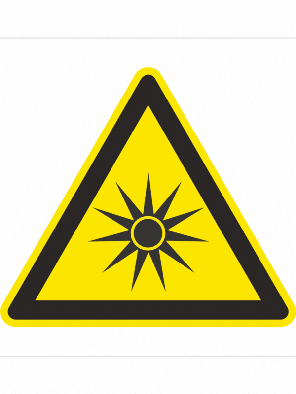 Bezpečnostní značení - Výstražný symbol: Pozor Optické záření