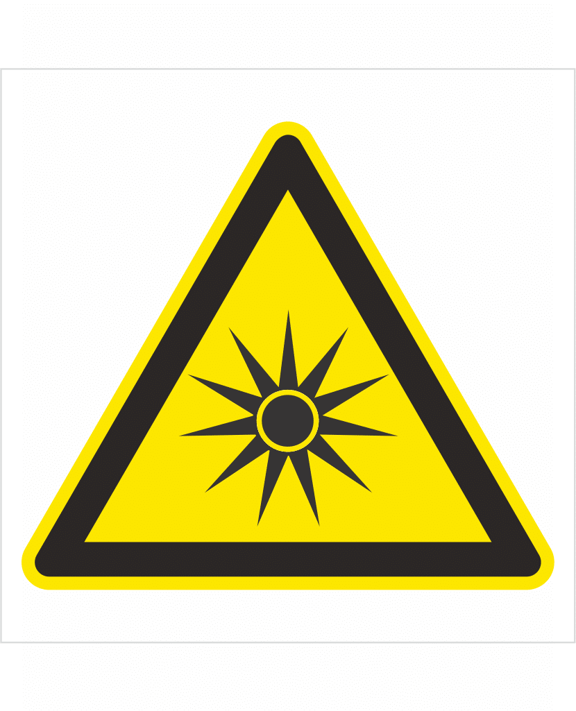 20019 POZOR OPTICKÉ ZÁŘENÍ Bezpečnostní značení - Výstražný symbol: Pozor Optické záření