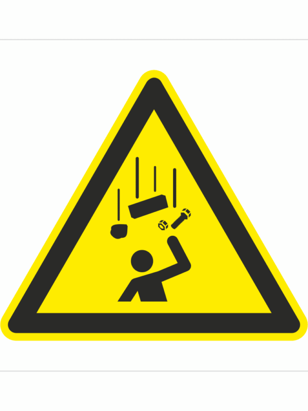 Bezpečnostní značení - Výstražný symbol: Pozor Padající předměty