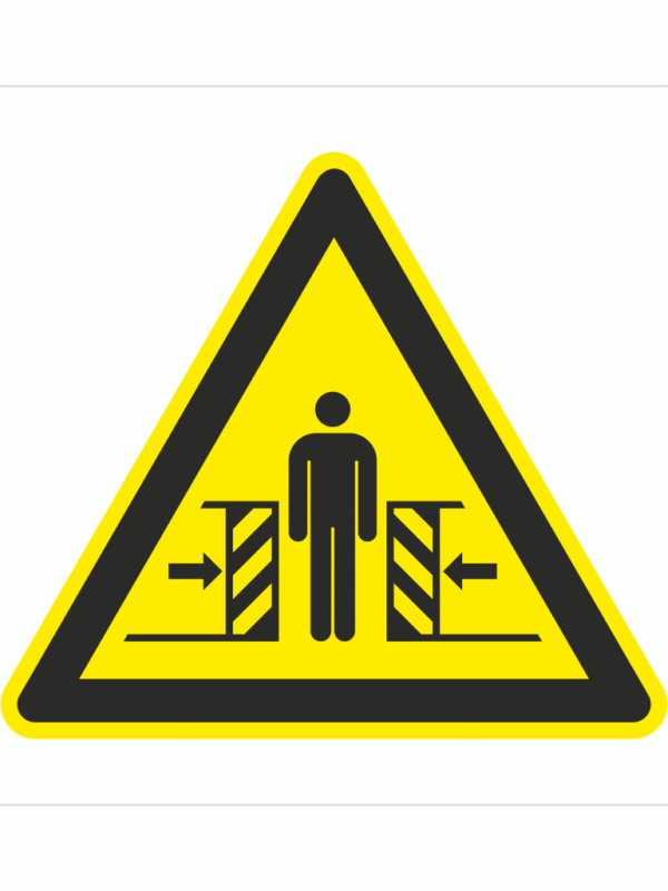 Bezpečnostní značení - Výstražný symbol: Nebezpečí rozdrcení