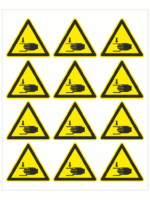 Nebezpečí poranění ruky ISO 7010 - Obrázek 2