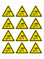 Nebezpečí přimáčknutí mezi stroj a obrobek ISO 7010 - Obrázek 2