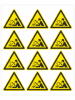 Výstraha před vystřelením obrobku v lisu ISO 7010 - Obrázek 2