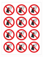 Zákaz používání rukavic ISO 7010 - Obrázek 2