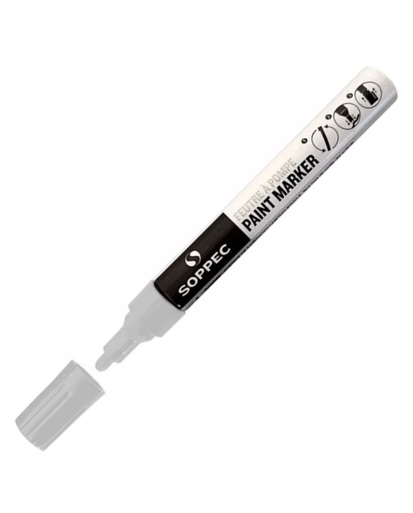 551600 popisovač bílý Barevný průmyslový popisovač bílý - Obrázek 1