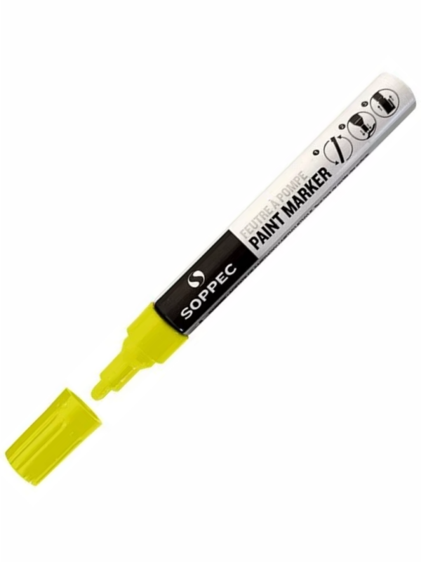 Barevný průmyslový popisovač žlutý