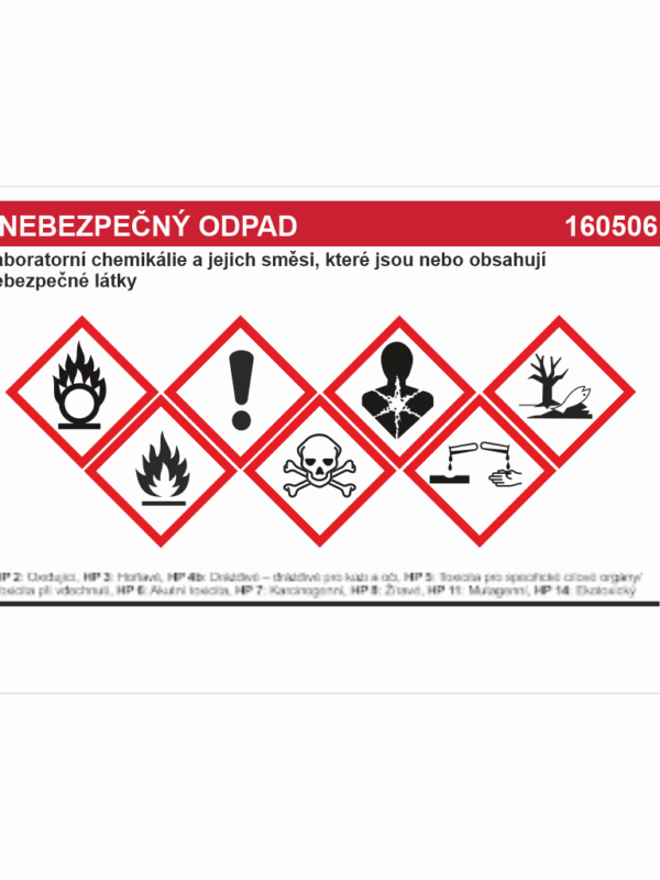 Nebezpečný odpad 160506 - Laboratorní chemikálie ....