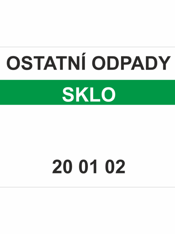 Ostatní odpady 200102 - Sklo