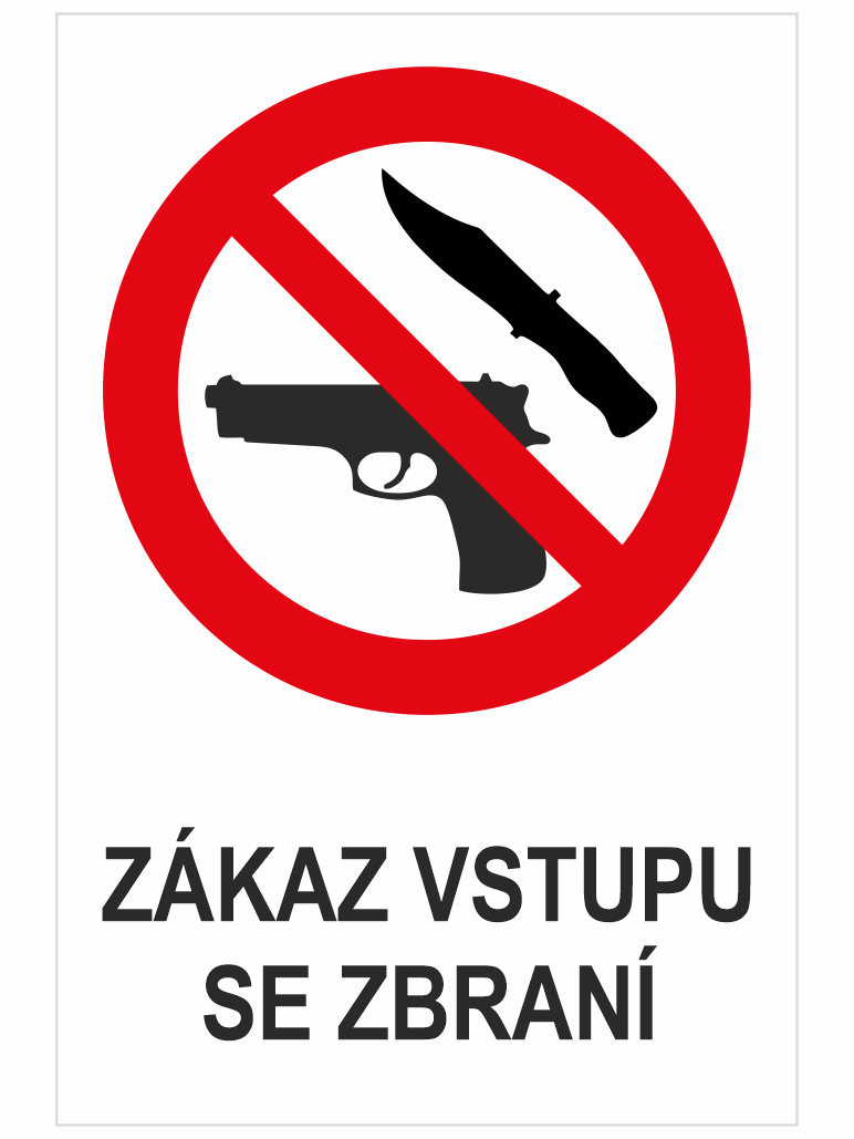 245036 zákaz zbraní Zákaz vstupu se zbraní - Obrázek 1