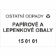 Ostatní odpady 150101 - Papírové a lepenkové obaly