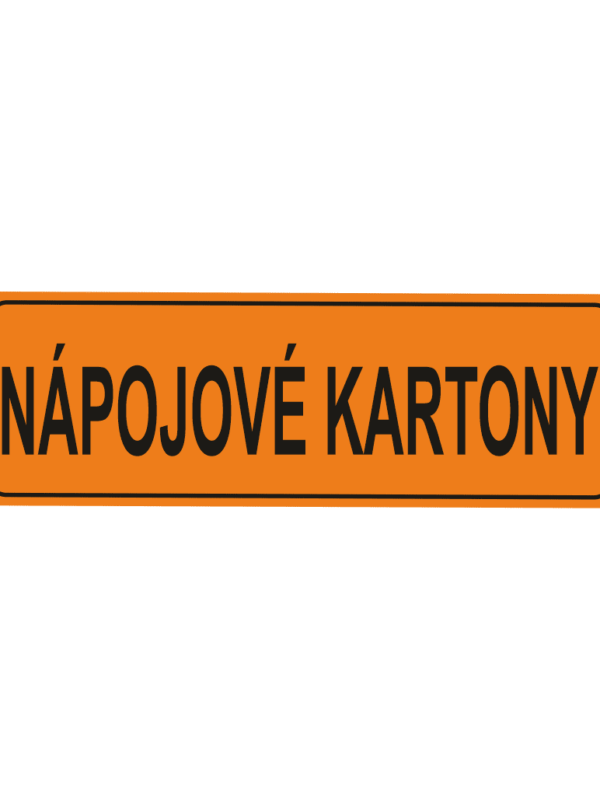 Nápojové kartony - text bez symbolu