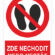 Zde nechodit ani nestát  - ISO 7010