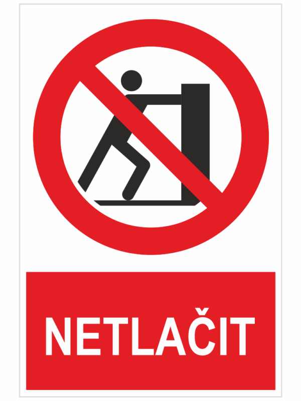 Tabulka Netlačit ISO 7010