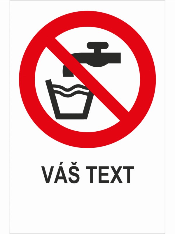 Voda nevhodná na pitie - Váš text
