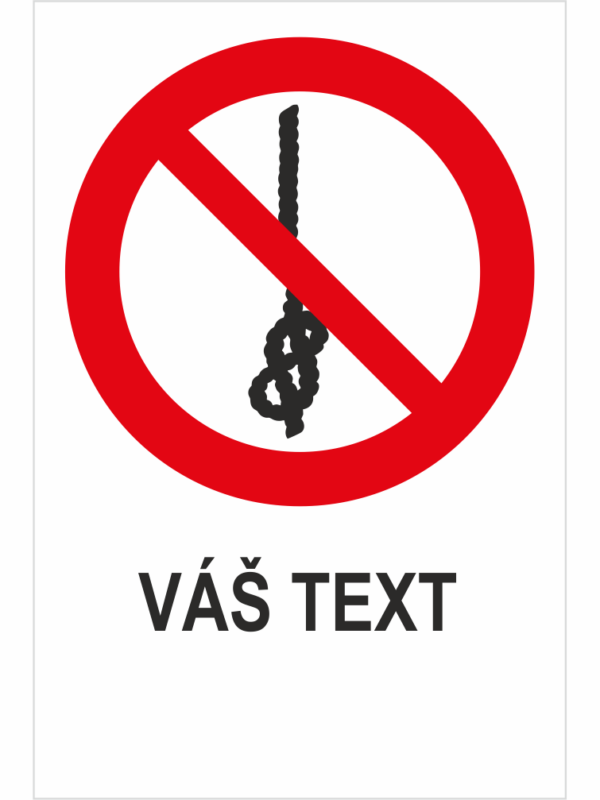 Zákaz používania lán s uzlami - Váš text