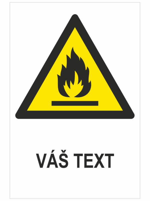 Horľavý materiál – Váš text