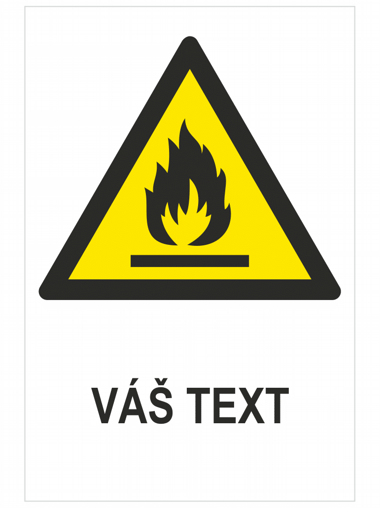 sk210250 Horľavý materiál – Váš text – Obrázok 1