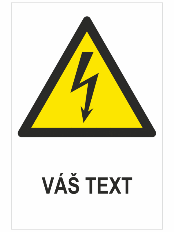 Upozornenie na elektrinu - Váš text