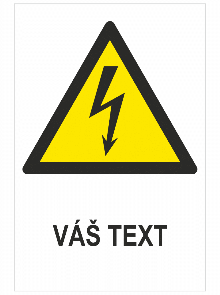 sk210257 Upozornenie na elektrinu - Váš text – Obrázok 1