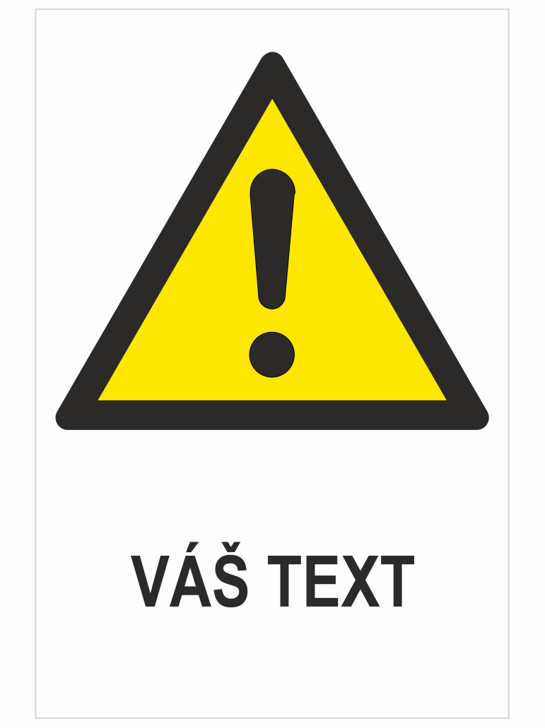 sk210258 Obecná výstražná značka - Váš text – Obrázok 1