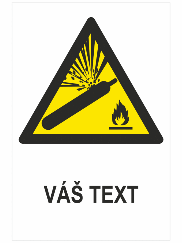 Tlakové fľaše ISO 7010 – Váš text