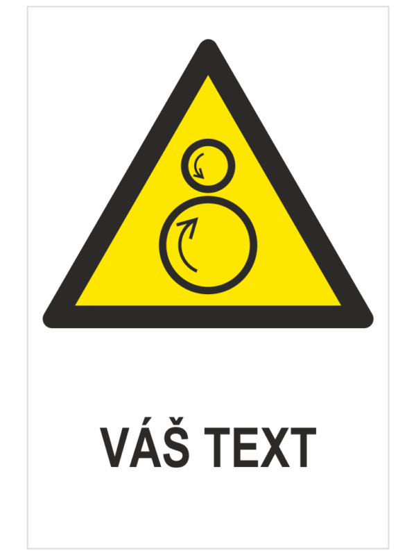 Protismerne rotujúce valce ISO 7010 – Váš text