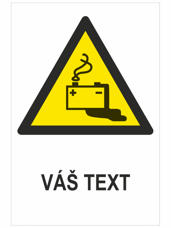 Nabíjanie batérie ISO 7010 – Váš text