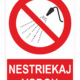 Nestriekať vodou ISO 7010