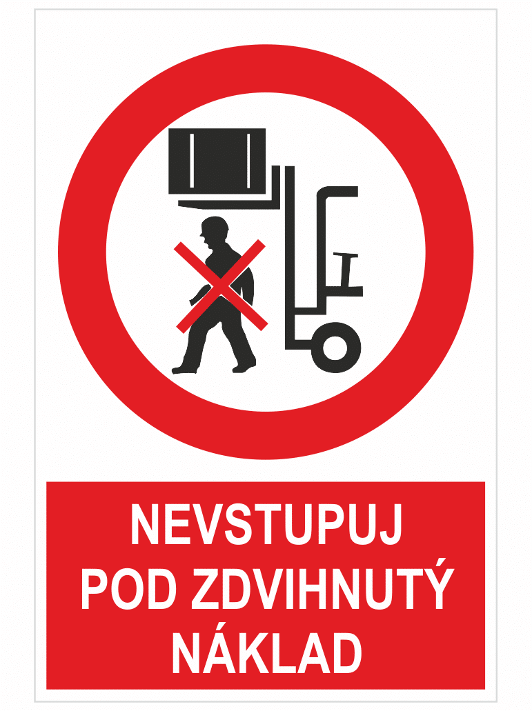 sk241041 Nevstupuj pod zdvihnutý náklad – Obrázok 1