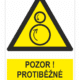 POZOR ! protiběžné rotující válce - ISO 7010