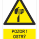 POZOR! Ostrý prvek - ISO 7010