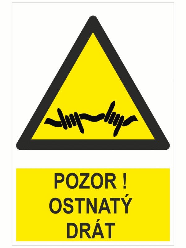 POZOR! Ostnatý drát ISO 7010