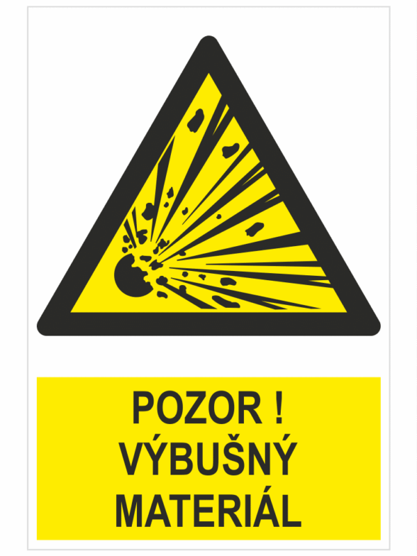 POZOR! Výbušný materiál ISO 7010