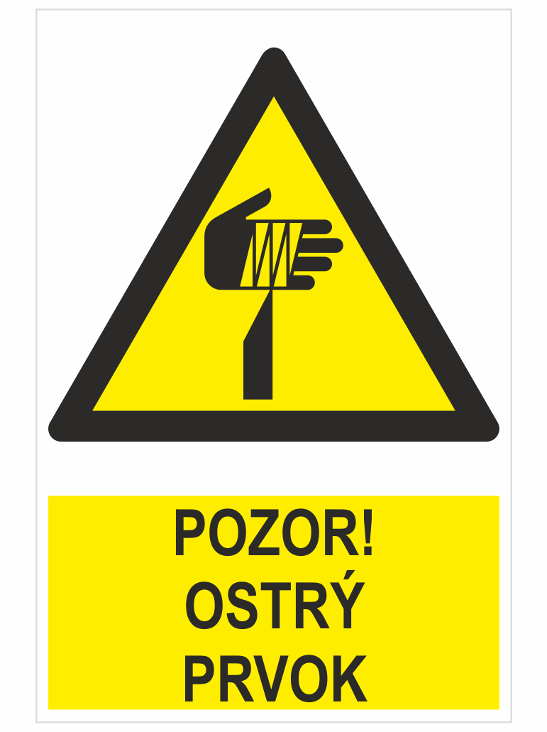 sk211287 POZOR! Ostrý prvok – ISO 7010 – Obrázok 1