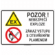 Nebezpečí exploze/Zákaz vstup ISO 7010