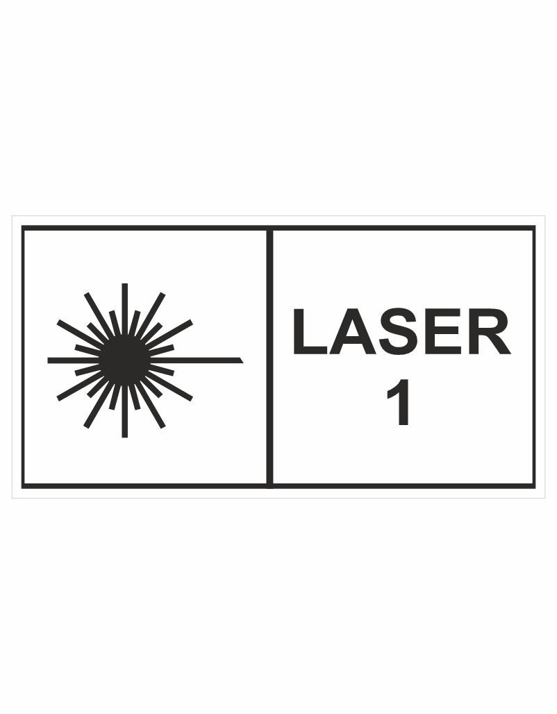 205100 Výstražná tabulka Laser 1 - Obrázek 1