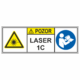 Tabulka POZOR Laser 1C