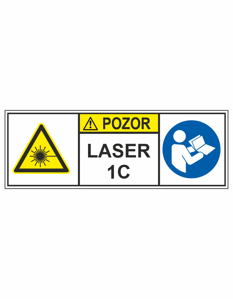205101 Tabulka POZOR Laser 1C - Obrázek 1