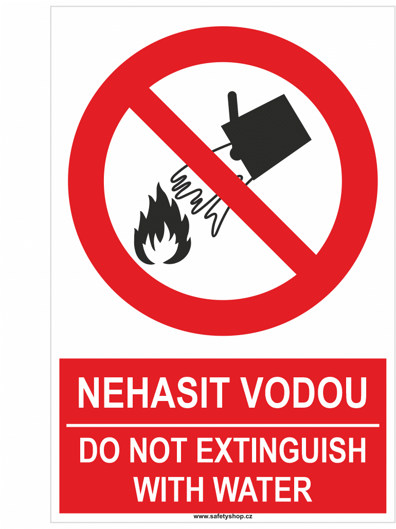 244301 CZ-EN Nehasit vodou CZ+AJ ISO 7010 - Obrázek 1