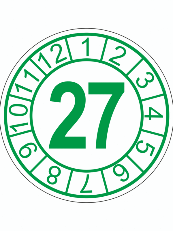 Kalibračný štítok s dátumom - 27