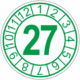 Kalibračný štítok s dátumom - 27