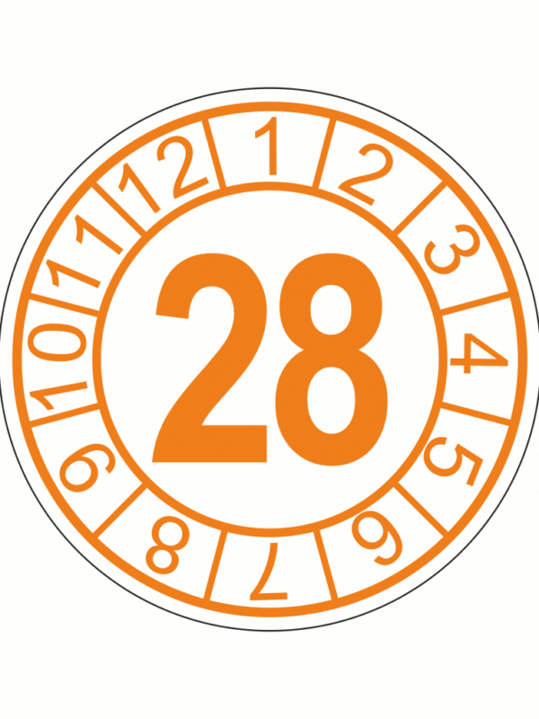 Kalibračný štítok s dátumom - 28