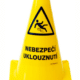 Výstražný bezpečnostní kužel - Nebezpečí uklouznutí