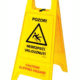 Oboustranná výstražná tabule -Pozor! Nebezpečí uklouznutí/Caution! Slipping hazard