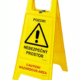 Oboustranná výstražná tabule -  Pozor! Nebezpečný prostor/Caution! Hazardous area