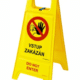 Oboustranná výstražná tabule - Vstup zakázán/Do not enter