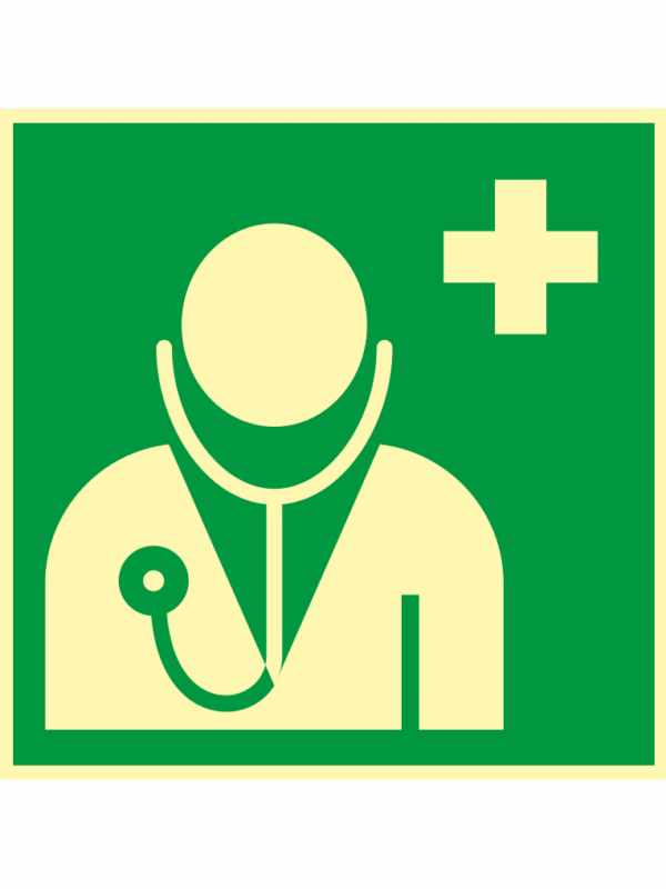 Doktor ISO 7010 - Fotoluminiscenčné