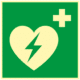 Automatizovaný externý defibrilátor (AED) ISO 7010 - fotoluminiscenčný