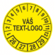 Kontrolní štítek 26-29  Váš text/logo žluté