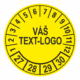 Kontrolní štítek 27-30  Váš text/logo žluté